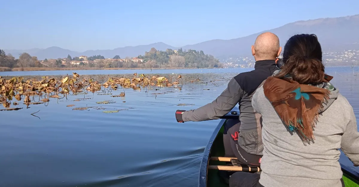 Canoe Tour on Lake Varese to Isolino Virginia
